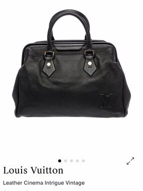 Louis Vuitton Black Leather Cinema Intrigue Satchel